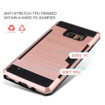 Wholesale Galaxy Note FE / Note Fan Edition / Note 7 Credit Card Armor Case (Rose Gold)